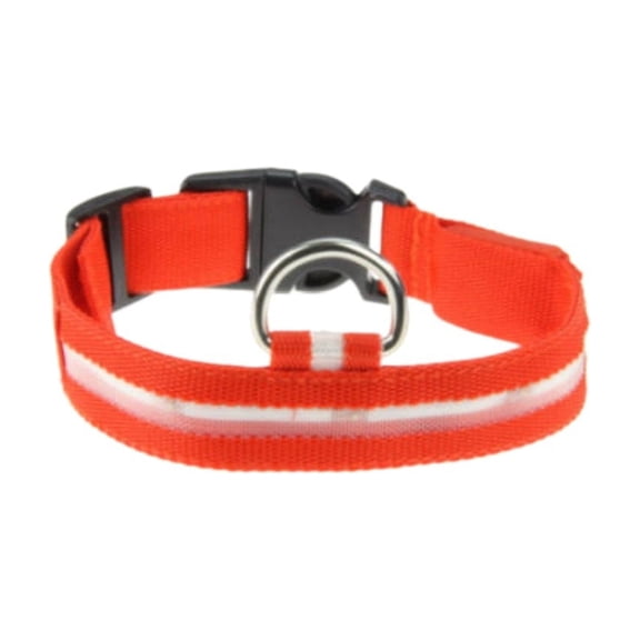 LED Night Glow Dog Collar with High Transparency Mesh Luminous Collar Adjustable Nylon Necklace for Outdoor Use and Small Dogs