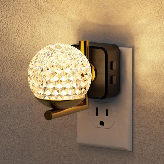 LED Night Light, 3000K Warm White & RGB Color Changing Night Lights Plug into Wall, Dusk to Dawn Light Sensor, 180 Rotatable Plug in Nightlights for Bathroom, Bedroom, Hallway