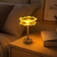 thumbnail image 1 of LED Night Light Acrylic Gift Ambient Light, Table Lamp Bedroom Bedside Decor Light, Warm Yellow Flower Shaped Desk Lamp Mini Portable Nightstand Lamp, 1 of 7