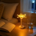 thumbnail image 1 of LED Night Light Acrylic Gift Ambient Light, Table Lamp Bedroom Bedside Decor Light, Warm Yellow Flower Shaped Desk Lamp Mini Portable Nightstand Lamp, 1 of 8