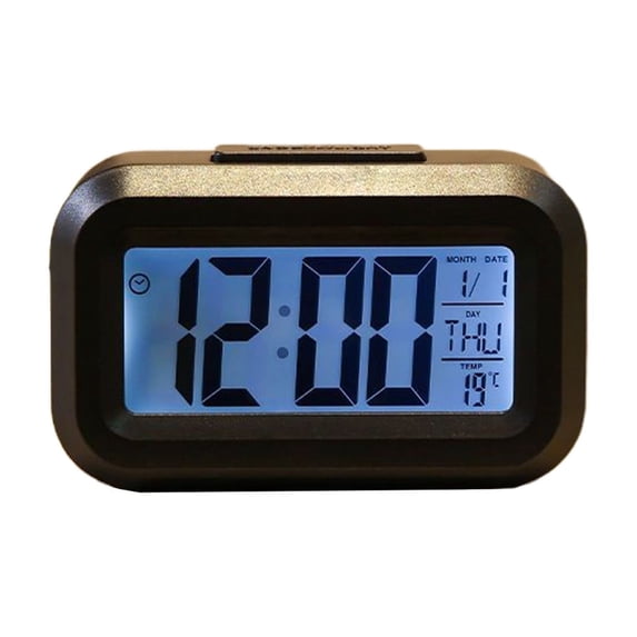 LED Night Light Alarm Clock, Multi-Functional Snooze Clock with Timed Night Light for Bedroom & Kids