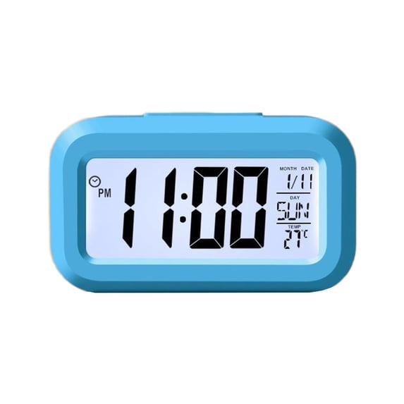 LED Night Light Alarm Clock, Multi-Functional Snooze Clock with Timed Night Light for Bedroom & Kids