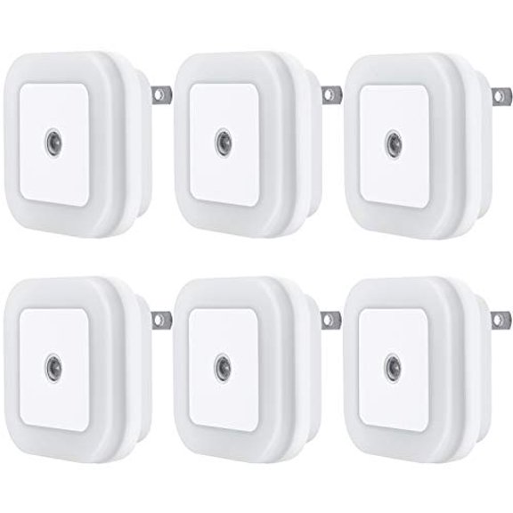 LED Night Light Lamp with Smart Sensor Dusk to Dawn Sensor, Daylight White, 0.5W Plug-in, 6-Pack$$Tools & Hardware Other