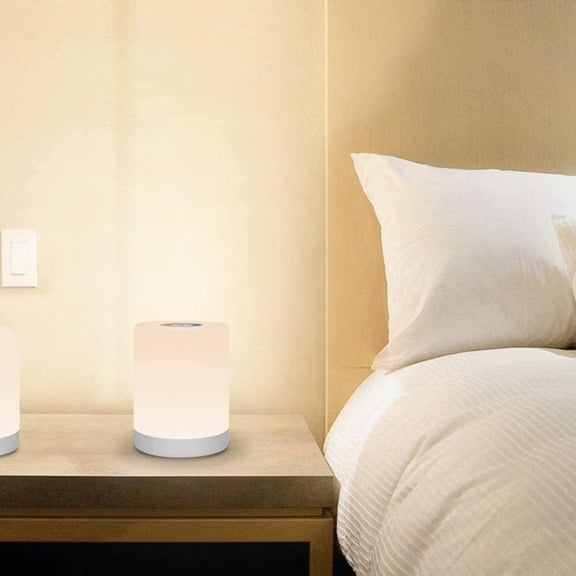 LED Night Light Led Touch Control Night Light Dimmer Lamp Smart Bedside Lamp Dimmable RGB Color Change Rechargeable Smart