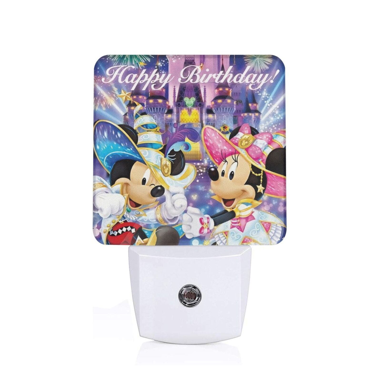 LED Night Light,Mickey & Minnie Mouse Happy Birthday LED Night Light ...