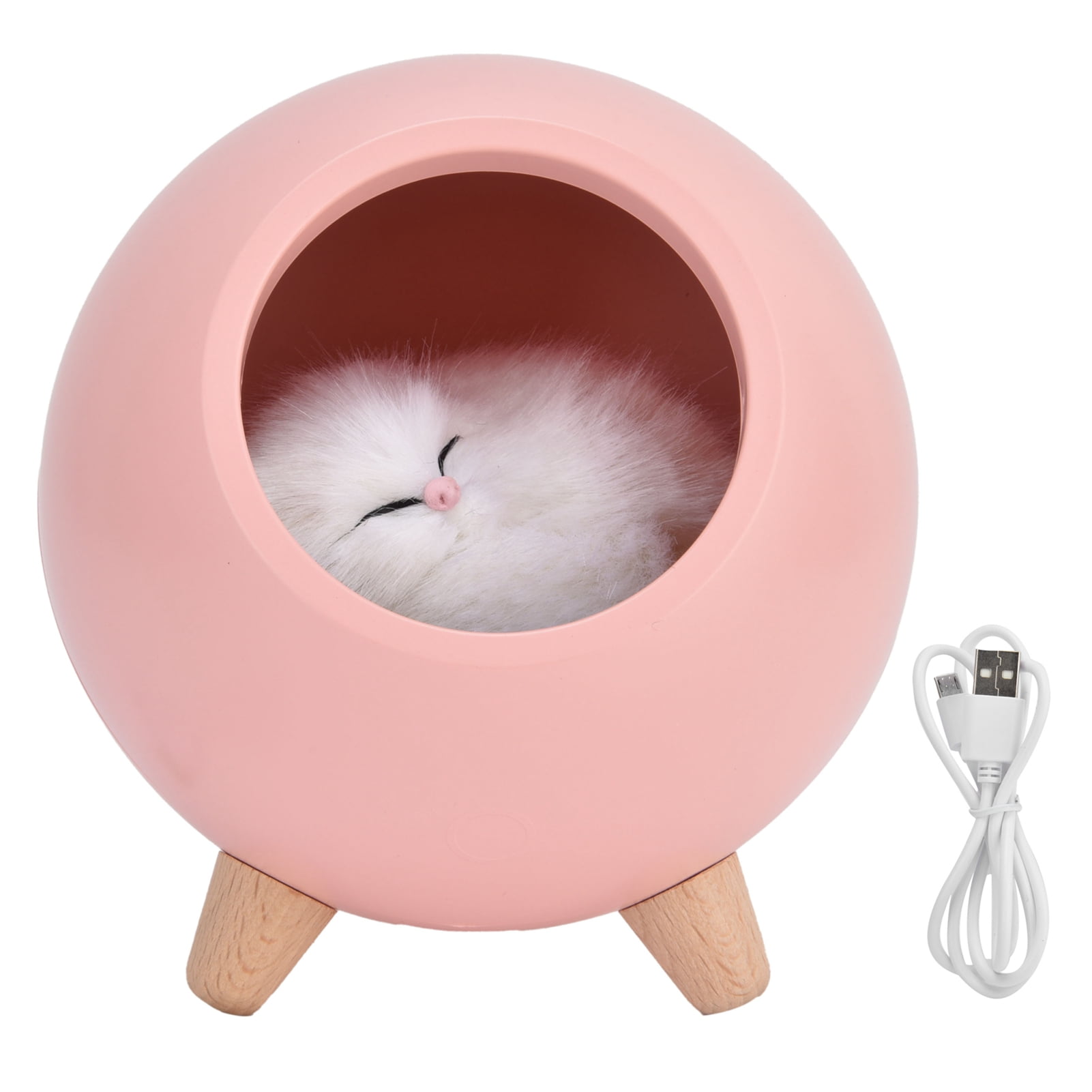 LED Night Light Pet House Shape Table Lamp USB Rechargeable Light