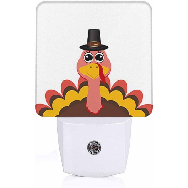 LED Night Light Plug into Wall with Dusk to Dawn Light Sensor White