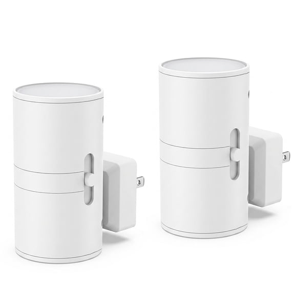 LED Night Light Plug in, Night Lights Plug into Wall, Light Sensor, 0-100LM Soft White 3000K, Dimmable Night Light, Modern Nightlight for Kids Bathroom Hallway Bedroom Kitchen Stairway, 2 Pack