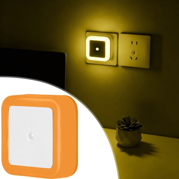 LED Night Light with Smart Sensor,Plug-In Warm Light Bulb for Kids Bedroom,Kitchen,and Hallways,Energy-Efficient Dusk-to-Dawn Lighting for Soft Nighttime Illumination,Space-Saving Design-C
