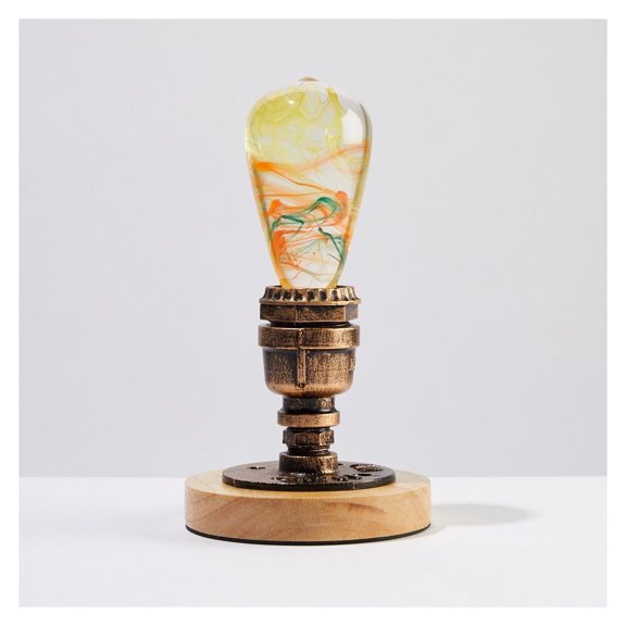 LED Night Light - Twilight Decorative Lamp, Handcrafted Resin Bulb