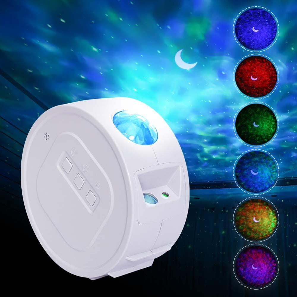 LED Night Light USB Charging Projection Skylight Projector Sound Remote