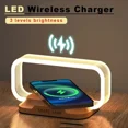 thumbnail image 1 of LED Night Light Wireless Charger Stand Table Desk Lamp Mobile Phone Holder Fast Charging Station Dock for iPhone for Samsung for Xiaomi (Wireless Charger), 1 of 6