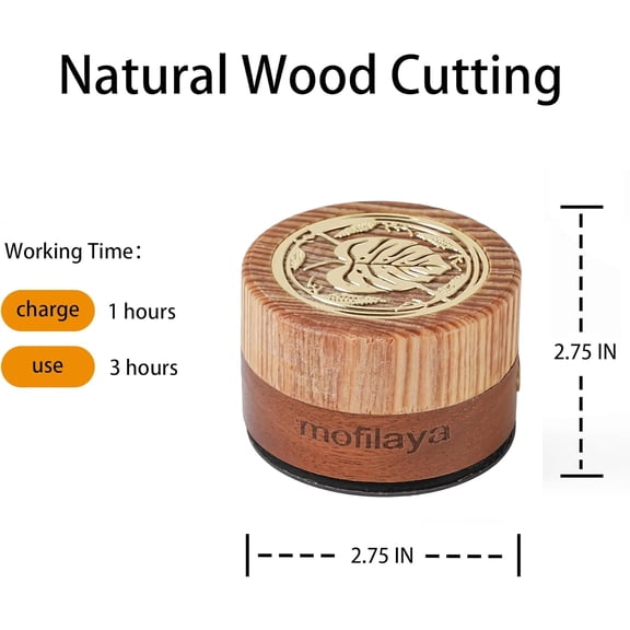 LED Night Light Wood -100% Handmade Cordless Lamp Rechargeable USB Battery Operated,Warm Mood Light,Small Touch Night Light for Bedroom,Travel,Living Room,Dormitory