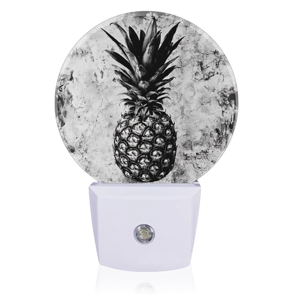 Night Lights Plug Into Wall, Beautiful Vintage - Styled Pineapple LED Night Lights Lamp with Dusk to Dawn Sensor for Kids Room, Bedroom, Bathroom, Kitchen, Hallway