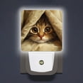 thumbnail image 1 of LED Night Lights Lamp with Dusk to Dawn Sensor, Cute Cat Peeking Out From Under The Curtain Night Light Plug Into Wall for Kids Room, Bedroom, Bathroom, Kitchen, Hallway, 1 of 4