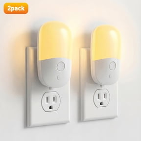 LED Night Lights plug into wall (2 Pack), Adjustable with 3 Brightness Modes, Auto On/Off Sensor, Space-Saving Design for Home Stairs, Bathroom, Soft Light for Adults and Kids