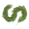 thumbnail image 1 of LED Norfolk Pine Christmas Garland, Real Touch Artificial Greenery Garland Waterproof for Indoor Outdoor, Fireplace, Stairs, Banister Wall Holiday Decoration, 1 of 7