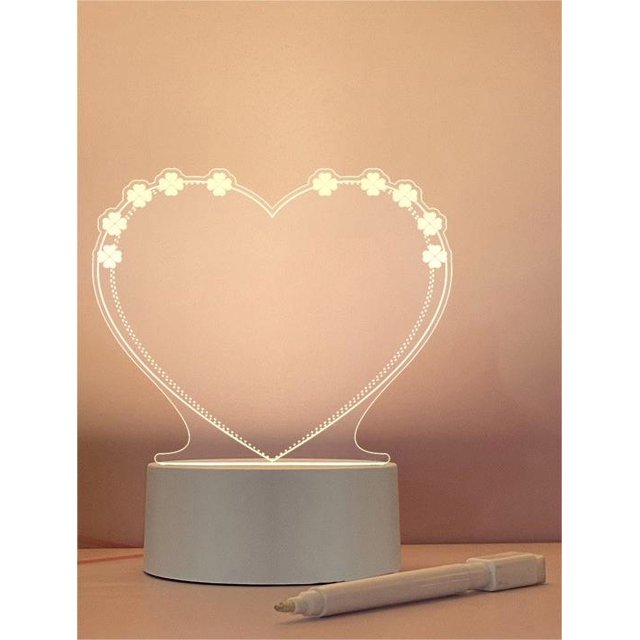 LED Note Board Acrylic Board with Light Light Up Board with Base As A