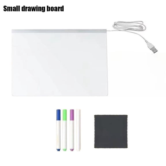 LED Note Board with Colors, Acrylic Dry Erase Board with 10 Light Modes, USB Powered Light Up Drawing Boards, LED Message Boards for Kids & Adults