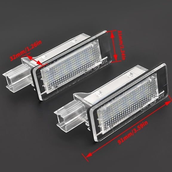 LED Number License Plate Lights For Renault Captur J5 Fluence Zoe BFM Laguna 2 3
