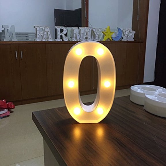 LED Number Lights, Warm White Light Up Numbers 0-9, Battery Operated Marquee Sign for Birthday Party, Wedding, Anniversary, Home Decor