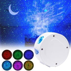 LED Ocean Wave Star Projector Night Sky Lighting Lamp, Rechargeable Battery Operated Nebula Galaxy Light for Room Decor Aesthetic, Holiday Birthday GiftsWhite