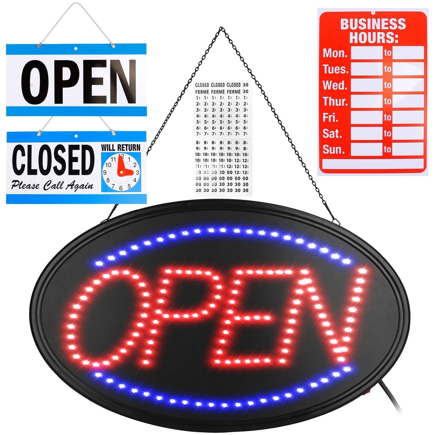 iMounTEK LED Open Sign, Neon Business Advertisement Board with Steady ...