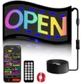 LED Open Signs for Business, 13''X7.87'' Programmable Led Open Light ...