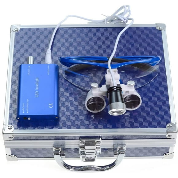 LED Optical Magnifier D~ental Surgical Binocular Loupes 3.5X - 420mm LED Headlight Lithium Battery Stylish Designs