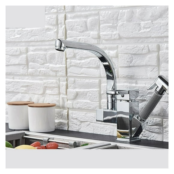 LED Or Not Black Kitchen Faucet Pull Out Bidet Spray Deck Mount Hot Cold Mixer Tap 360 Rotation Swivel Bathroom Sink Crane