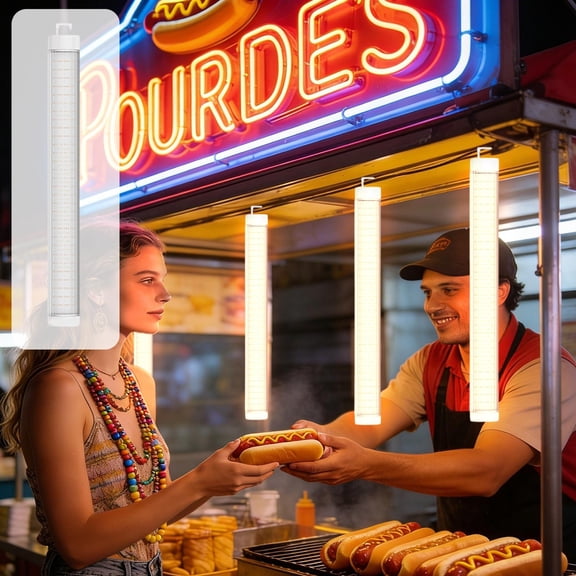 LED Outdoor Camping Light | 4 Color Modes White/Warm/Red-Blue | Rechargeable Waterproof Magnetic Hanging Lamp | Night Market Stall Emergency Lantern Multicolor Plastic | 11.2-15.2 in | Battery