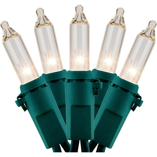 LED Outdoor Christmas String Lights, 16.4 Ft 50 LED Waterproof Battery