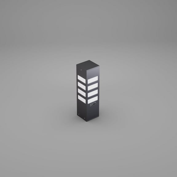 FoneLight Technoligies LED Outdoor Column Light, Modern Decorative Lamp, 900 lm, Black