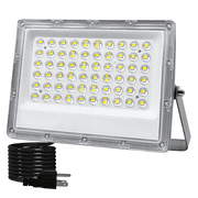 LED Outdoor Spotlight, 50 W, IP66 Waterproof, Super Bright LED Spotlight, 4916 lm, Outdoor Spotlight, LED Window Launcher, 6500 K Cool White Floodlight, LED Spotlight for Driveway, Backyard
