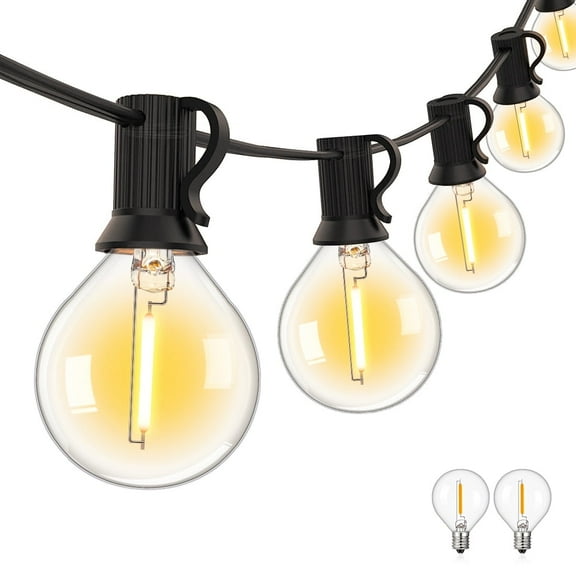 LED Outdoor String Lights 65FT Patio Light with 48 G40 Dimmable Globe Bulb,Waterproof Outside Hanging String Light for Christmas Backyard Porch Balcony Gazebo Party