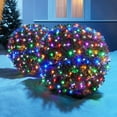 thumbnail image 1 of Christmas Net Lights 96 LEDs 5ft x 5ft Outdoor Mesh Lights Connectable Waterproof 8 Modes Plug-in Net Fairy Lights for Bushes Garden Party Wedding Holiday Decor, Multicolor, 1 of 5