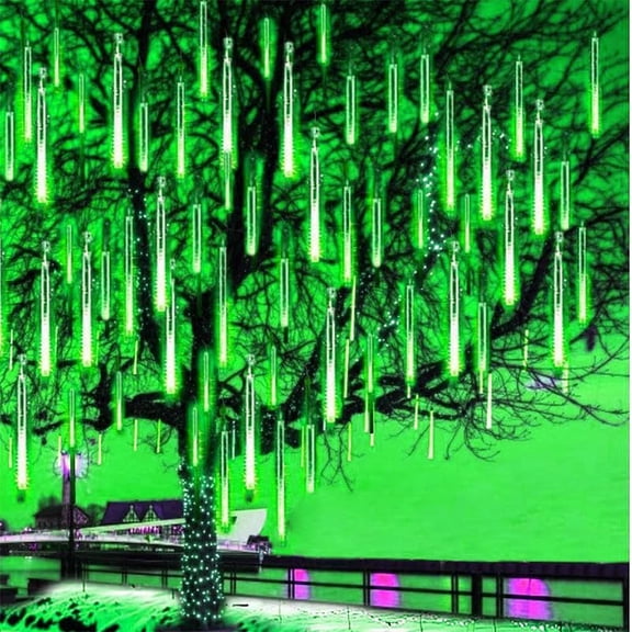 LED Outdoor String, Rain Lights,Meteor Lights,Meteor rain Lights 30cm 10 Tube Solar rain Lights with for Christmas Parties Wedding Christmas Tree
