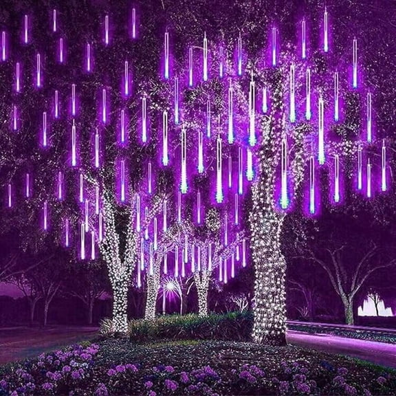 LED Outdoor String, Rain Lights, Meteor Lights,Meteor rain Lights 50cm 8 Tube Solar rain Lights with for Christmas Parties Wedding Christmas Tree