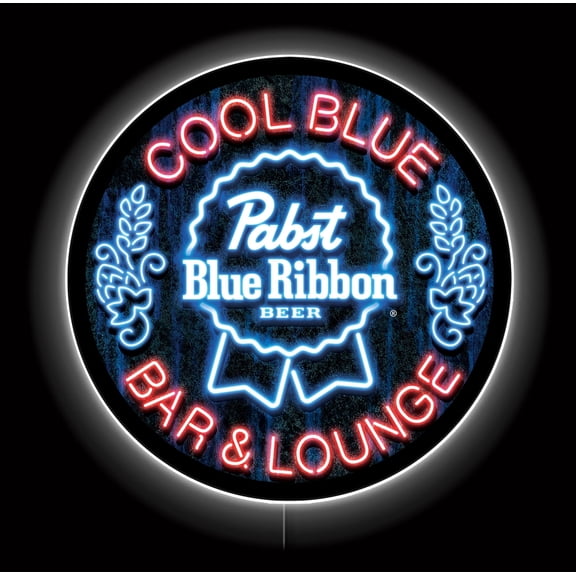 Desperate Enterprises LED Pabst Bar Neon Sign 23 x 18 Inch Backlit Acrylic Wall Decor Multicolor Indoor Corded Electric LED Wall Sign