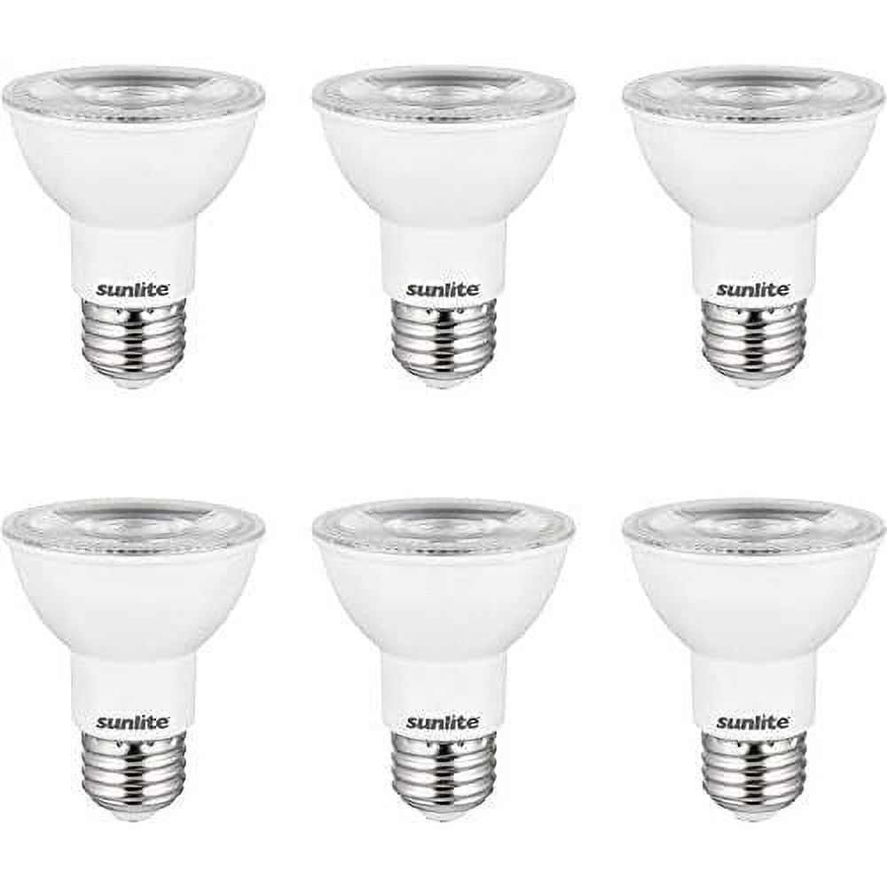 White Dimmable LED PAR20 Flood Light Bulbs, 6-Pack