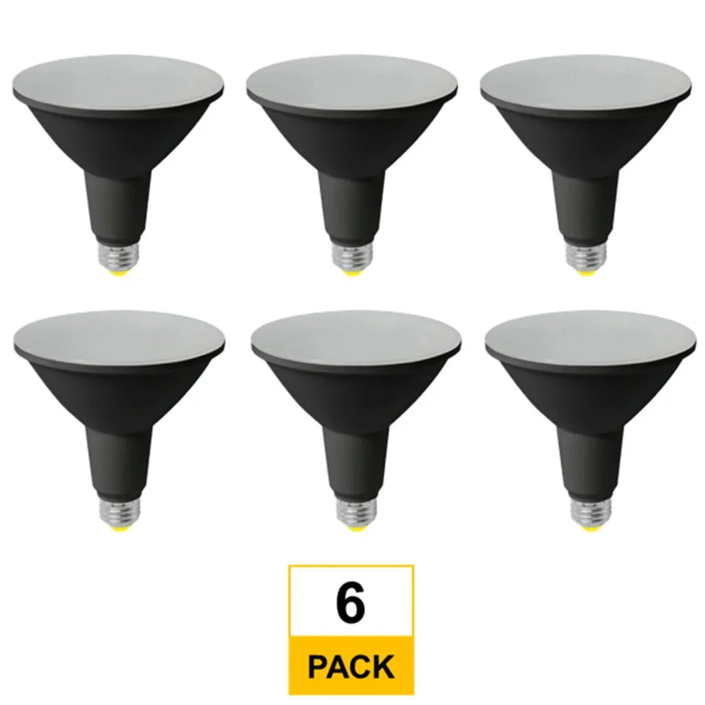 Weatherproof Led R38 LED PAR38 Flood 14W 2700K 40Deg Dimmable 90+ CRI 1250 Lumen Black ...