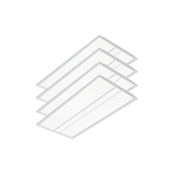 LED Panel/Troffer Adj Watt 30W/40W/50W 5500 Lumens Adj CCT 3500K/4000K/5000K 100V-277V 2'X4 Dimming UL Listed 5 Year Warranty Pack of 4