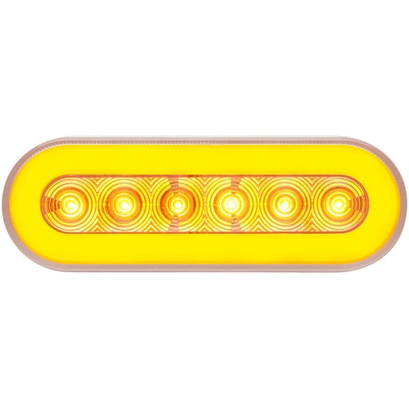 LED Parking/Turn Signal Light, Pl-3 Connection, Clear Lens, Yellow Diodes, Amber