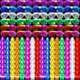 thumbnail image 1 of LED Party Glasses & Finger Lights Kit - 6 Pack Flashing Glasses + 60 Glow Lights | Party Favors, Rave, Halloween, Neon Light Up Accessories, 1 of 8