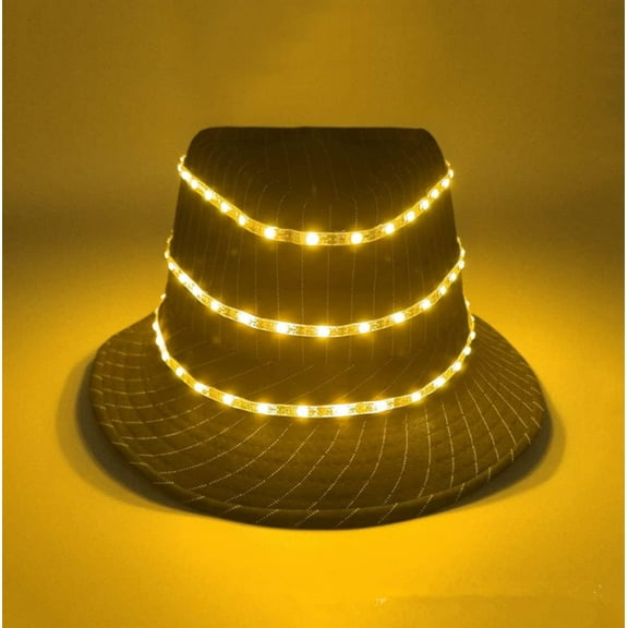 LED Party Hat, LED Disco Top Hat Light Up Hat Flashing Novelty Funky Disco Top Hat for Party Women and Men