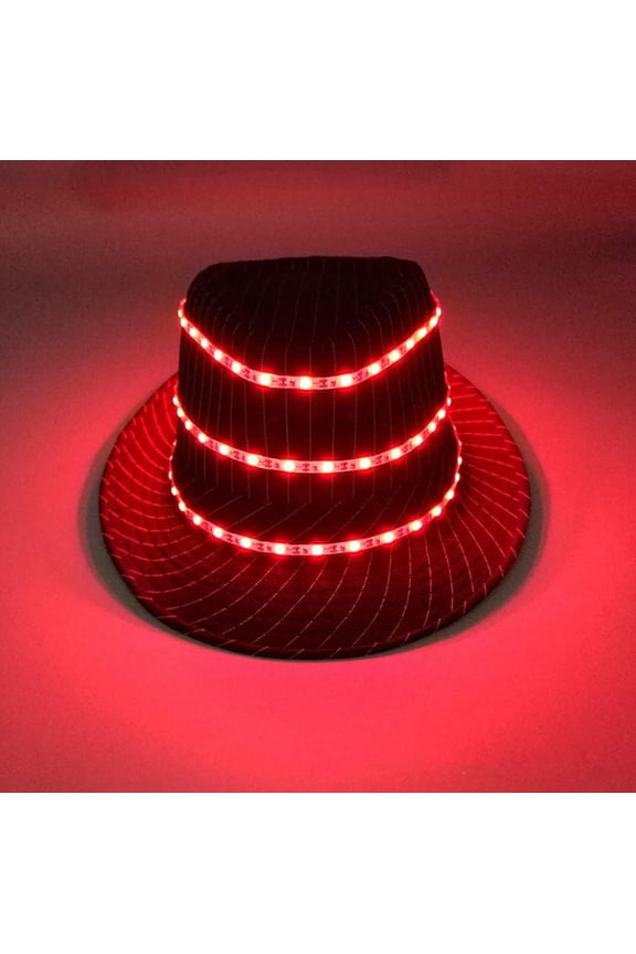 LED Party Hat, LED Disco Top Hat Light Up Hat Flashing Novelty Funky Disco Top Hat for Party Women and Men