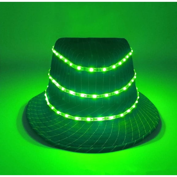 LED Party Hat, LED Disco Top Hat Light Up Hat Flashing Novelty Funky Disco Top Hat for Party Women and Men
