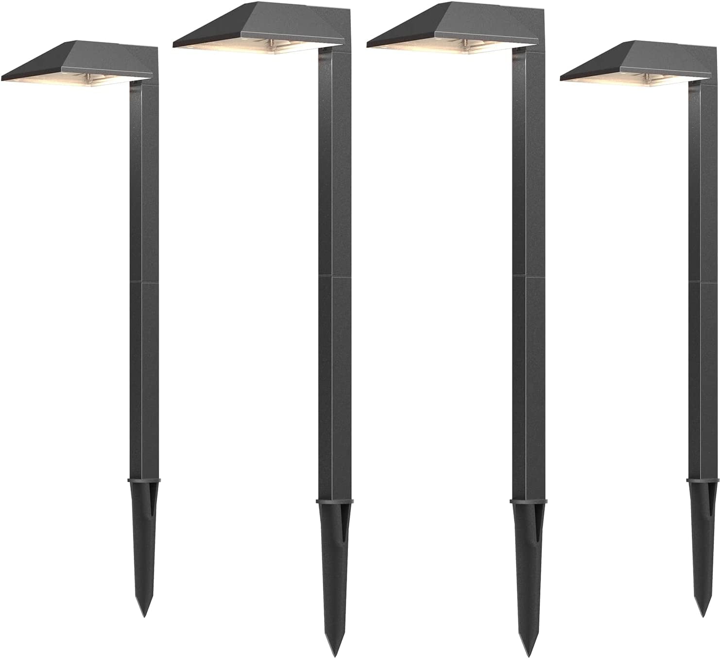 Black Powder Coated LED Pathway Lights Multipack