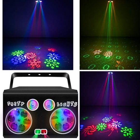 LED Patterns Stage Ligth, Party Lights Dj Disco Light with Remote & DMX Controlled for Dance Party,, Karaoke, Halloween, Christmas (8.7"x6.3"x7.5")