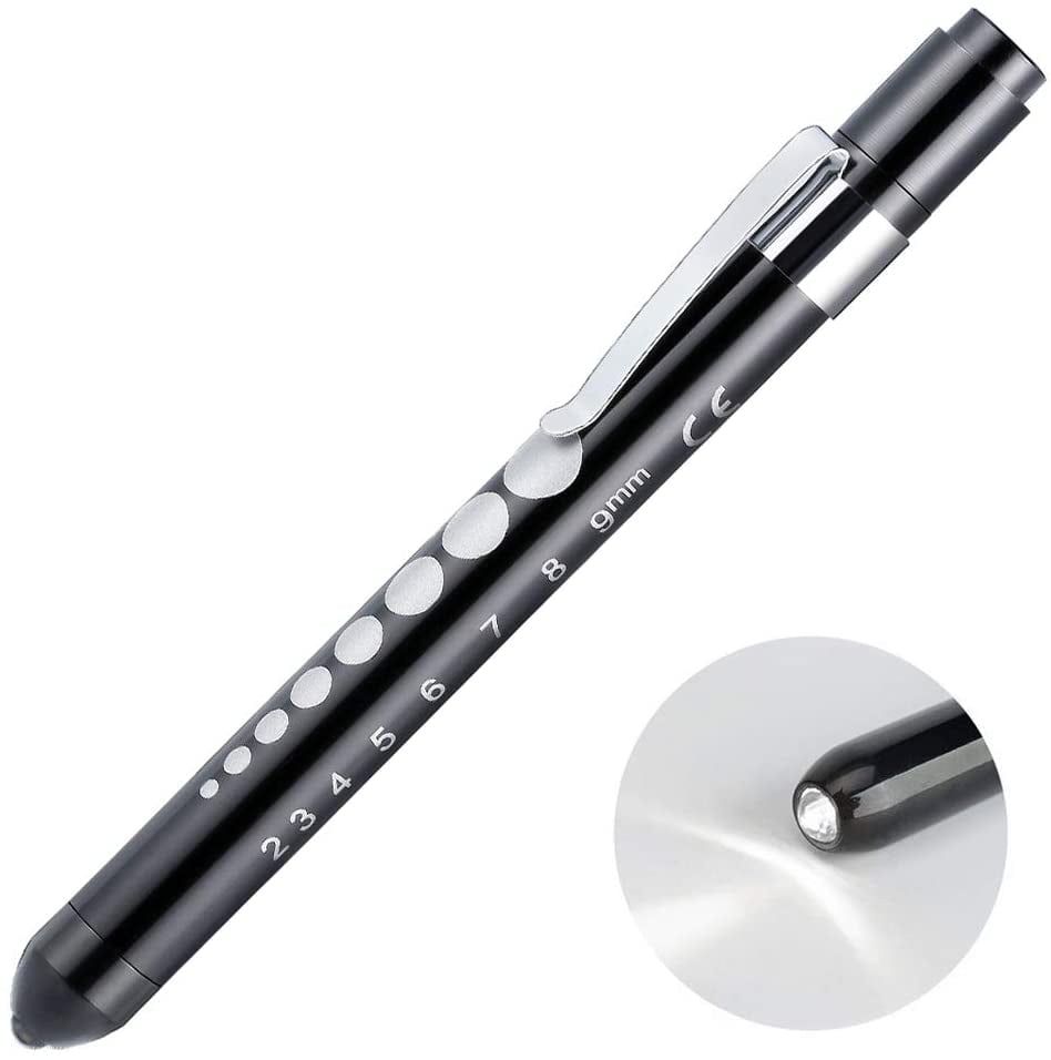 LED Pen Light with Pupil Gauge and Ruler Detector Torch Tactical ...